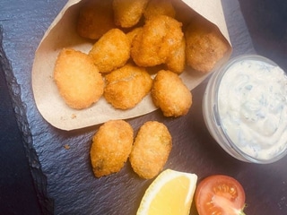 Мідії попкорн з соусом тар-тар