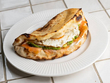 PIZZA SANDWICH WITH SALMON AND EGG