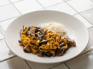 TAGLIATELLE WITH MIXED MUSHROOMS AND TARTUFATA