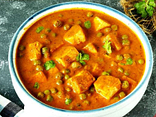 Matar paneer + riis
