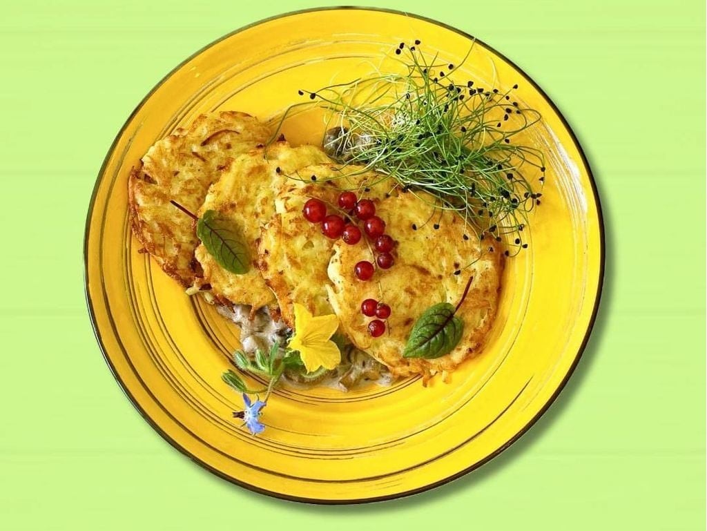 Деруни з печерицями в соусі (180/100g)