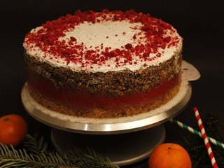 Ciasto Kokosowo-Makowe z truskawkami