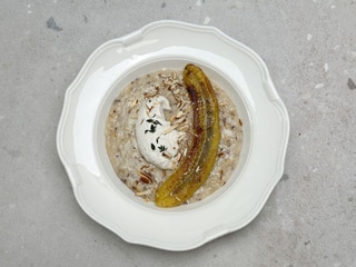 Вівсянка на рослинному молоці з бананом