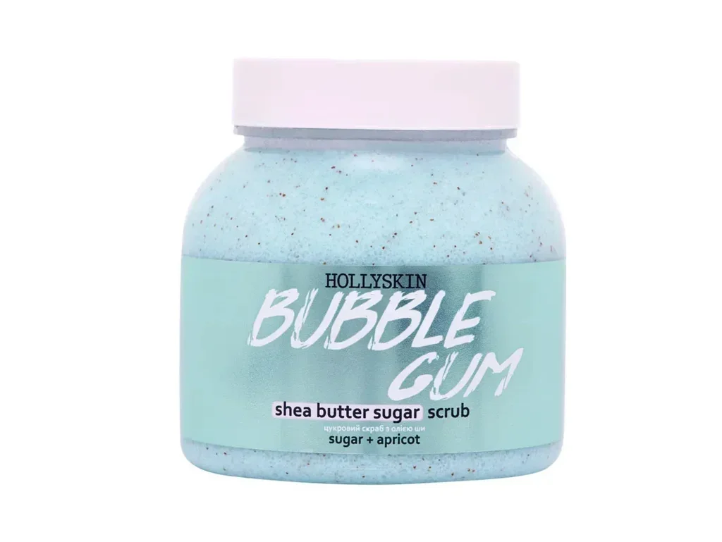 Hollyskin Цукровий скраб з олією ши і перлітом Bubble Gum