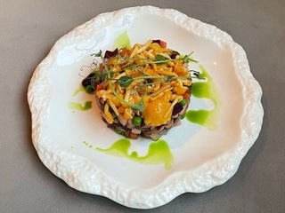 Вінегрет з грибами та квасолею