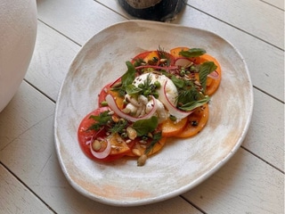 Burrata and tomatoes