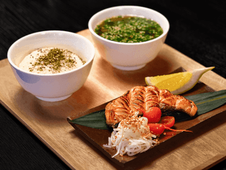 GRILLED SALMON WITH MISO SOUP
