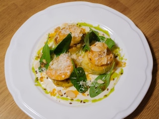 Солені сирники із зеленню та креветкою