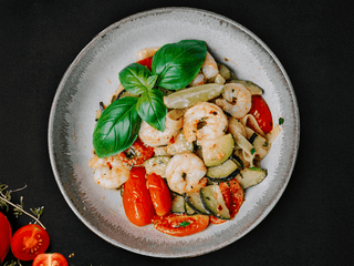 Tagliatelle z krewetkami