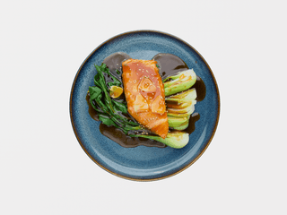 41. Salmon bok choy teriyaki