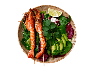 Салат з креветкою та авокадо 