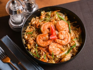 Рис WOK з креветками