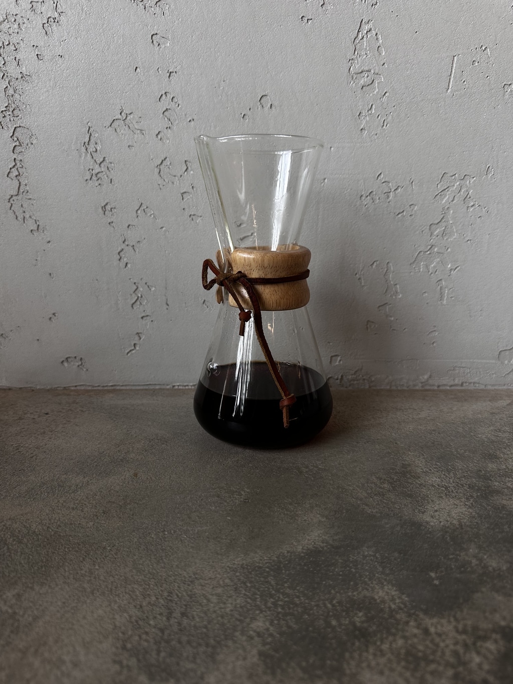 Filter coffee brewed in a Chemex