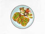 Chlieb vo vajici s guacamole (3ks)
