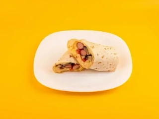 Wrap s párky a žampiony
