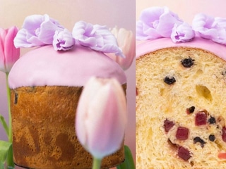 Паска-квітка з яфиною, чорничним мармеладом і білим шоколадом