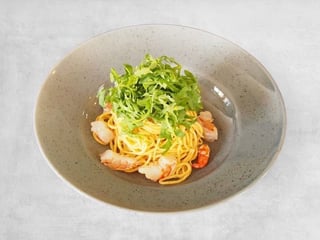 Spaghetti Aglio olio peperoncino e gamberi