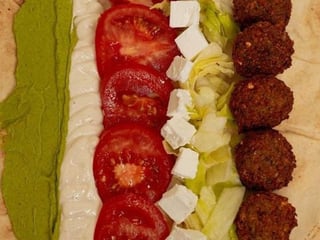 Falafel Green with feta cheese