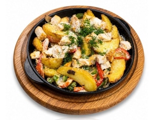 КАРТОПЛЯ ПО-СЕЛЯНСЬКИ З КУРКОЮ