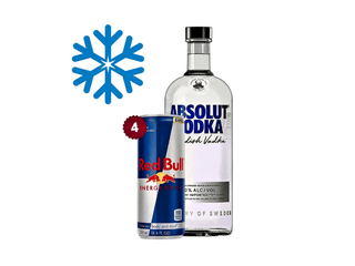 Absolut vodka + 4x Redbull
