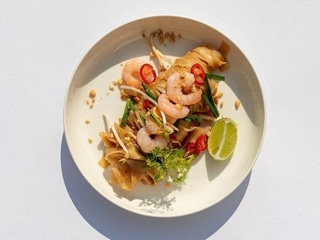 907 PAD THAI ŠIROKÉ REZANCE S KREVETAMI