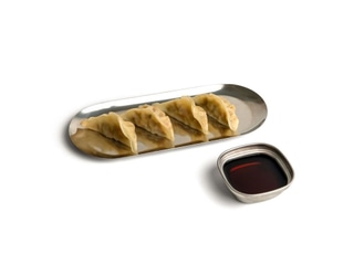 Steamed gyodze with shrimp