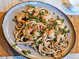 UDON W SOSIE OSTRYGOWYM Z KREWETKAMI