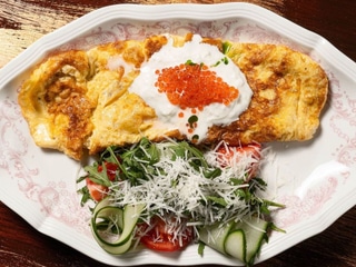 Омлет з червоною ікрою