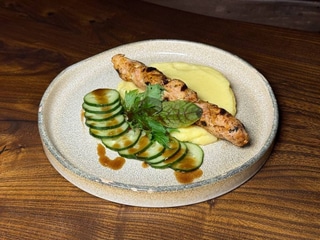 Дитячий шашличок з індички з пюре