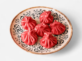 РОЗОВЫЕ ХИНКАЛИ С КЛУБНИКОЙ И МАСКАРПОНЕ