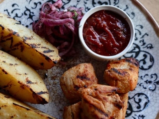 ШАШЛЫК ИЗ КУРИНОГО ФИЛЕ