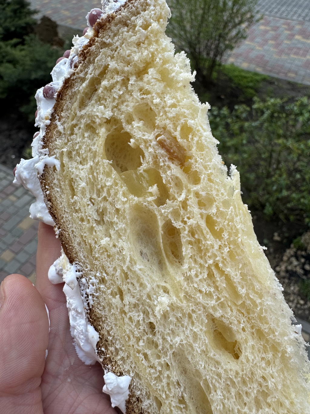 Шматочок пасочки на заквасці