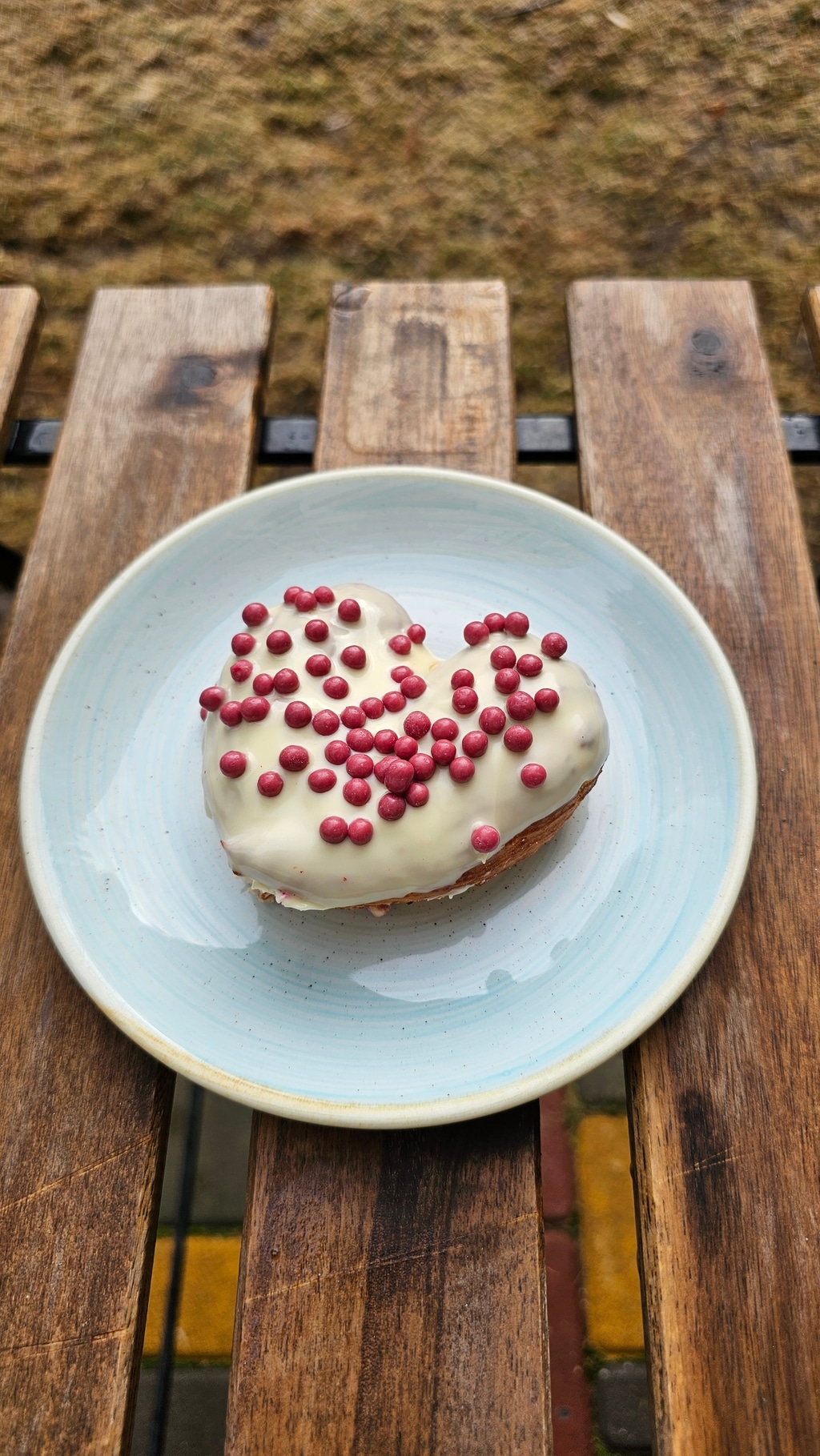 Заварне біле серденько з рисовими кульками