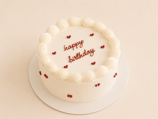 Бенто торт з серцями "happy birthday" 