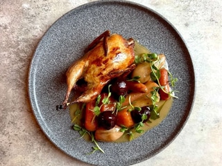 Перепілка з коренеплодами