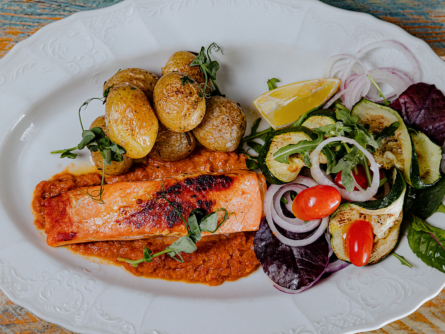 Grilovaný filet y lososa