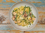 Tagliatelle s lososem dvojitá porce