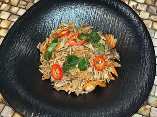 Плов з білими грибами, ерінгами і гливами