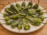 Pimientos de Padrón fritos y con sal Maldon
