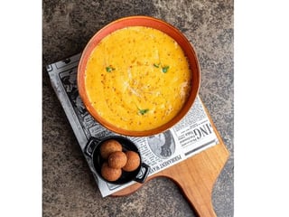 Red lentil cappuccino