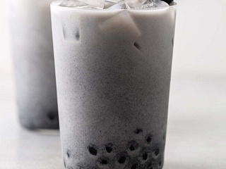 Black Sesame Moonlight Boba Tea