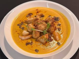 Крем-суп гарбузовий з креветками