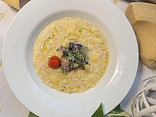 Risotto bianco with veal tartare and parmesan 24 months