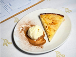 Apple tart with vanilla ice cream