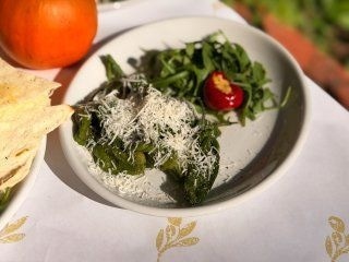 Padón peppers with pecorino cheese