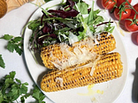Grilled corn with parmesan