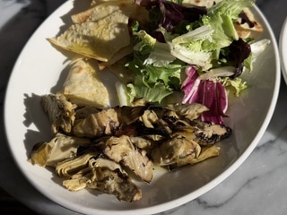 Grilled artichokes