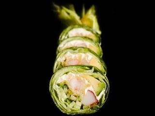 Futomaki bez ryżu Sałata, Krewetka w tempurze 
