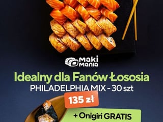 PHILADELPHIA MIX SET 30 SZT + Onigiri 🍙