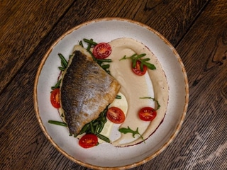 Філе дорадо з селеровим пюре та стручковою квасолею